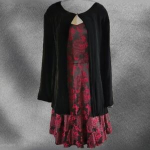 Coldwater Creek black velvet jacket size 16